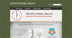 Desktop Screenshot of holisticspinalhealth.com