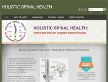 Tablet Screenshot of holisticspinalhealth.com